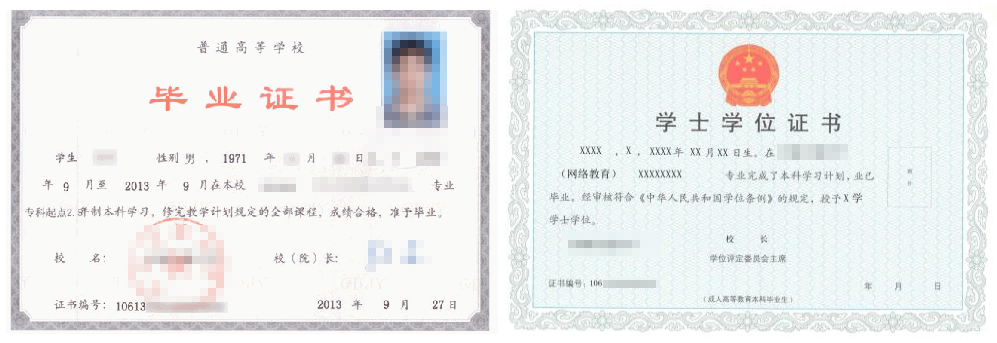 浙江成人教育畢業(yè)證書樣本!